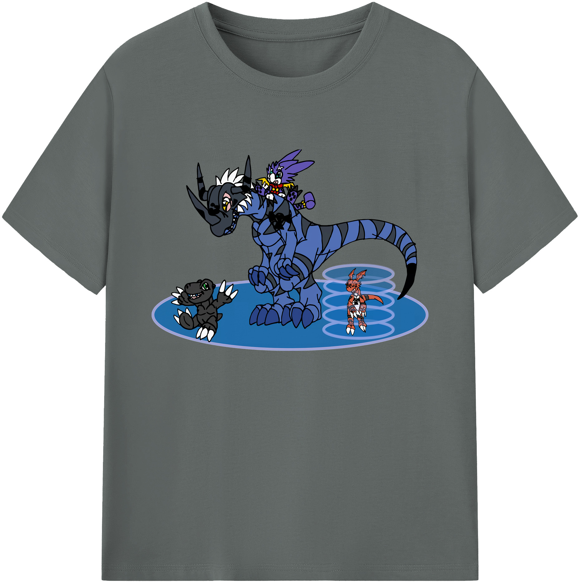 （画像用） Digimon デジタルモンスター/デジモン 綿100％ メンズ半袖Tシャツ｜肌触りやわらか＆通気性